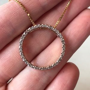 Sterling Silver & Diamond 18” Necklace